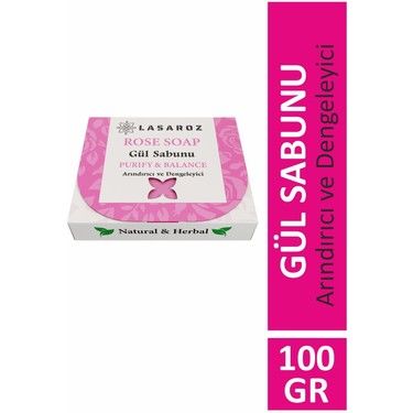 Lasaroz Gül Sabunu Doğal Bitkisel Arındırıcı Dengeleyici Sabun 100 gr