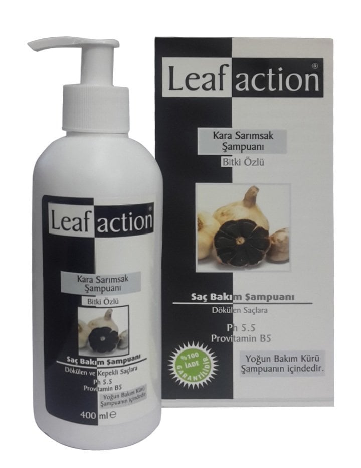 Leaf Action Kara Sarımsak Özlü Bitkisel Şampuan