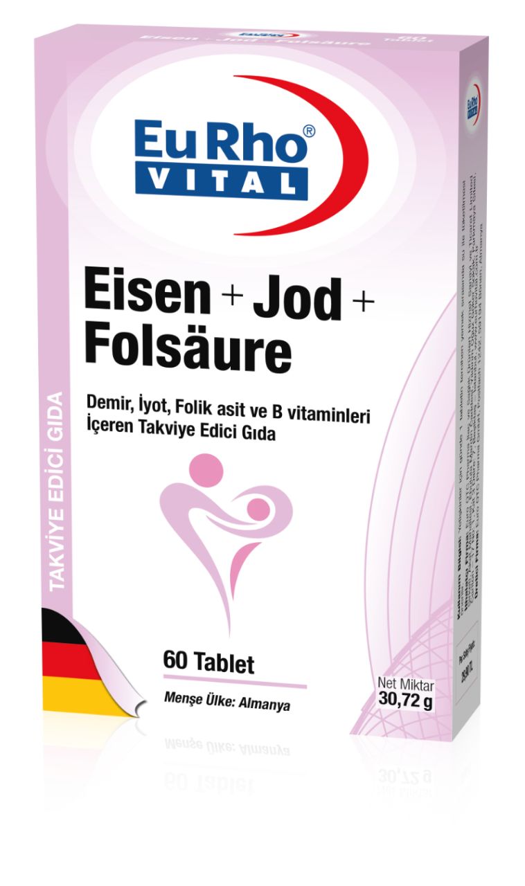 Eurho Vital Eisen + Jod + Folsaure 60 Tablet