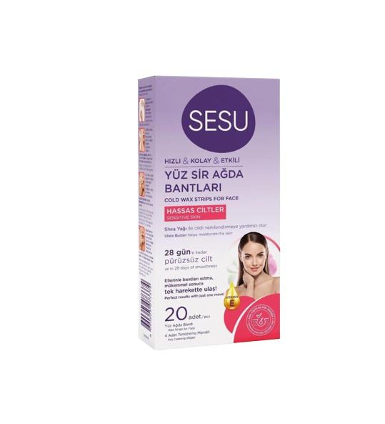 Sesu Sir Ağda Bant Hassas Ciltler 20'li