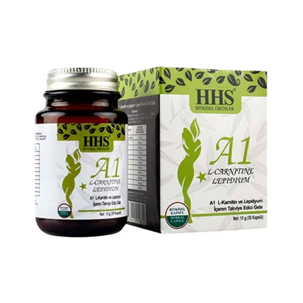 HHS A1 L-Carnitine Lepidium Cam Şişe 30 Kapsül