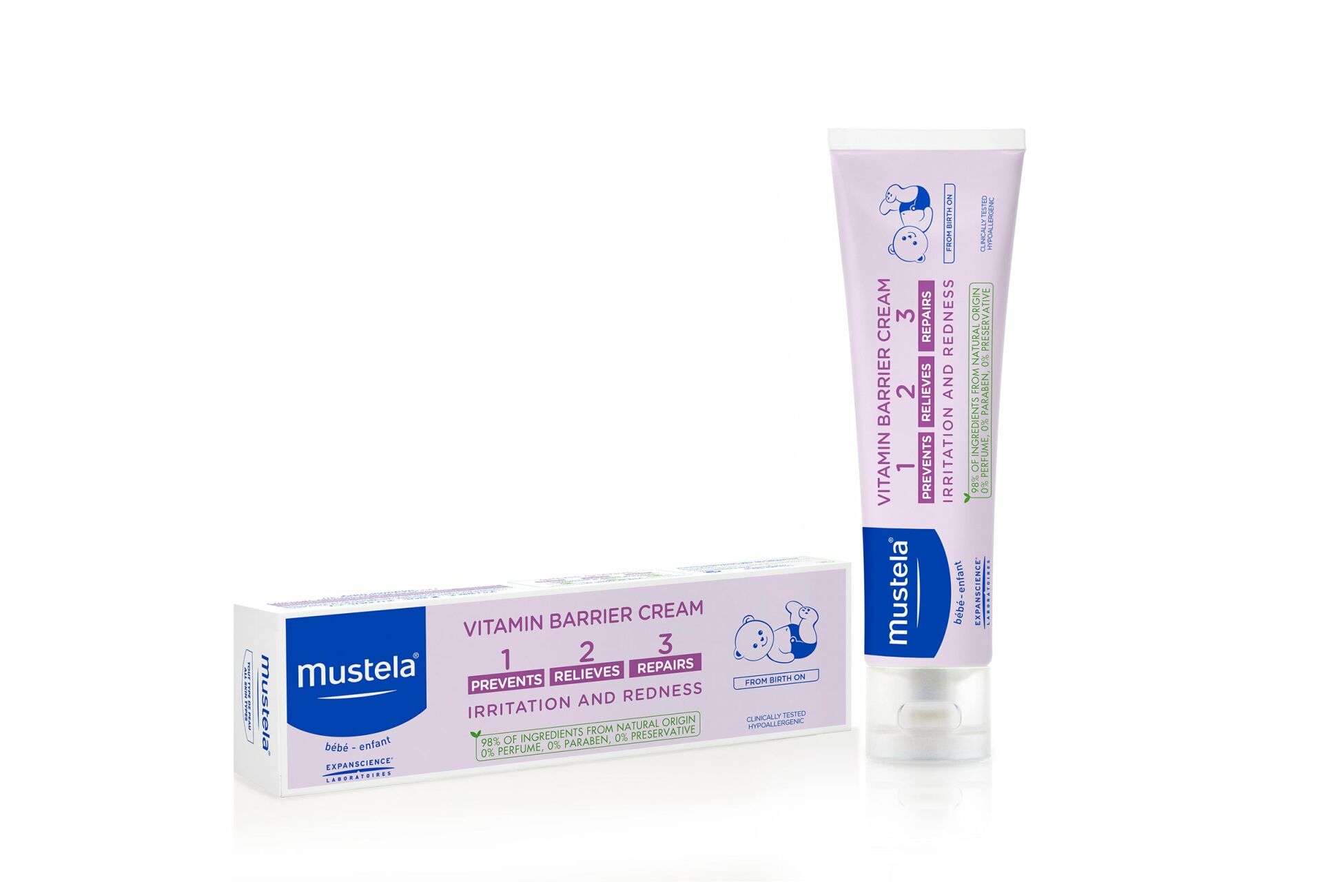 Mustela Vitamin Bariyer Pişik Önleyici Krem 100 ml - 60'lı Ekolojik Islak Mendil Hediyeli