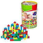 Onyıl Oyuncak Silindir Kutuda Ahşap Renkli Bloklar 60 Parça