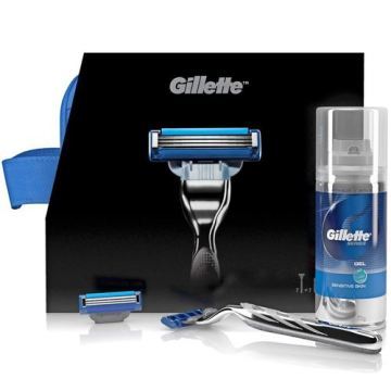 Gillette Mach3 Tıraş Makinesi + 2'li Tıraş Bıçağı + 75 ml Tıraş Jeli