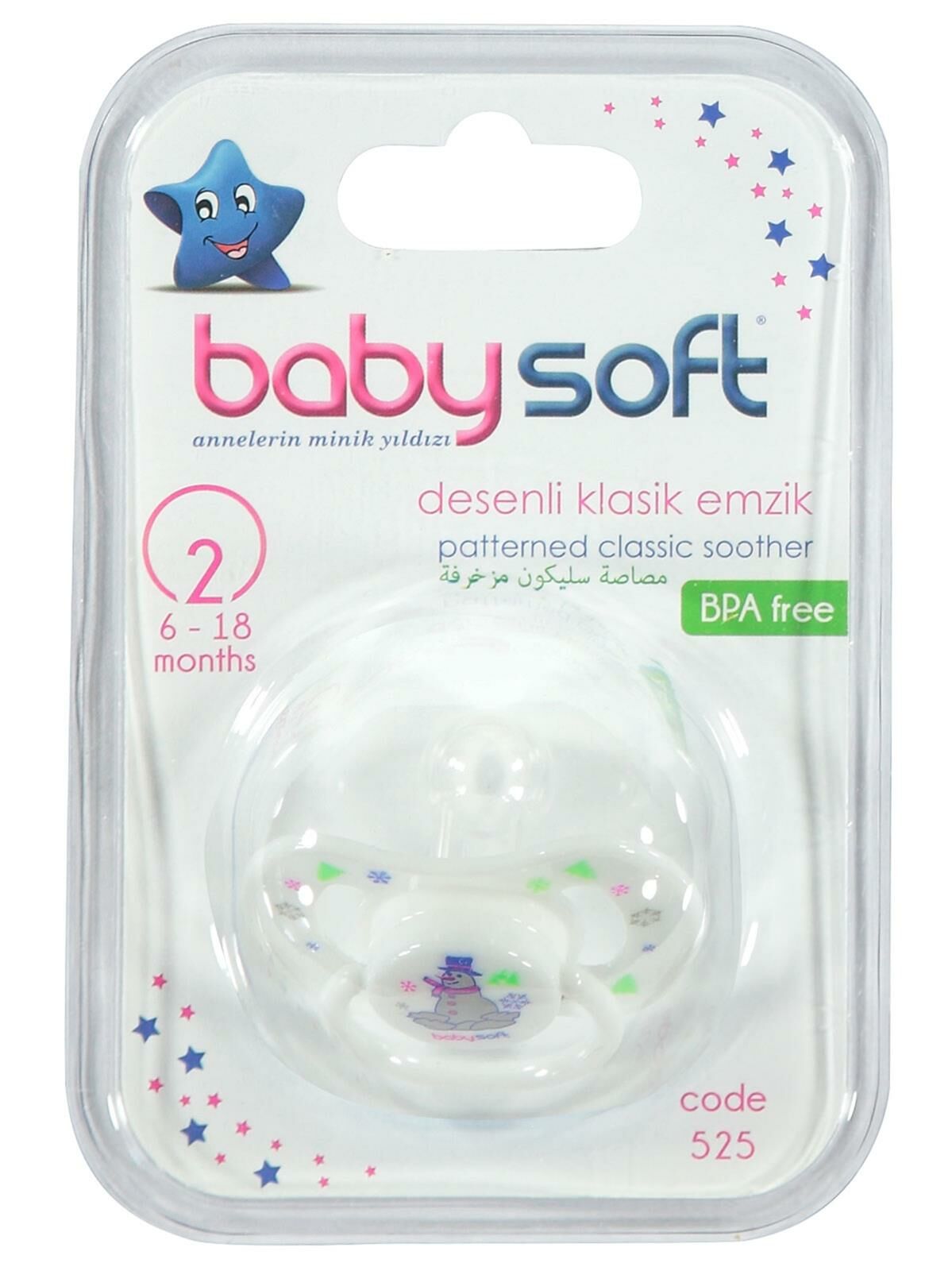 Baby Soft 507 Klasik Biberon Emziği 6-18 Ay