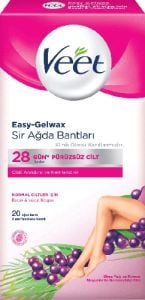 Veet Classic Sir Ağda Bantları Tüm Ciltler Bacak & Vücut 12 Adet Bant + 2 Adet Temizlik Mendili