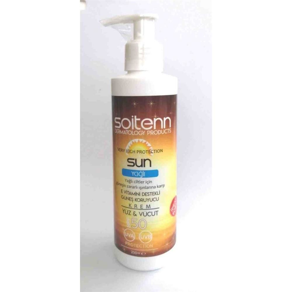 Soitenn Sun Yağlı Cilt Yüz Vücut Kremi SPF50 200 ml