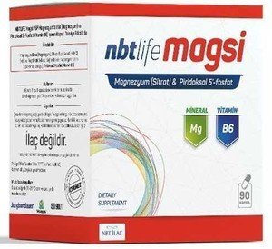 Nbtlife Magsi P5P Magnezyum Sitrat Vit B6 90 Kapsul