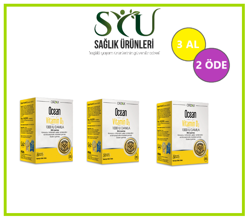 3 Al 2 Öde Ocean Vitamin D 1000 İu Damla