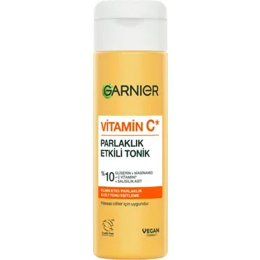 Garnier Vitamin C Parlaklık Etkili Canlandırıcı Tonik Gliserin Niasinamid Salisilik Asit 120 ml