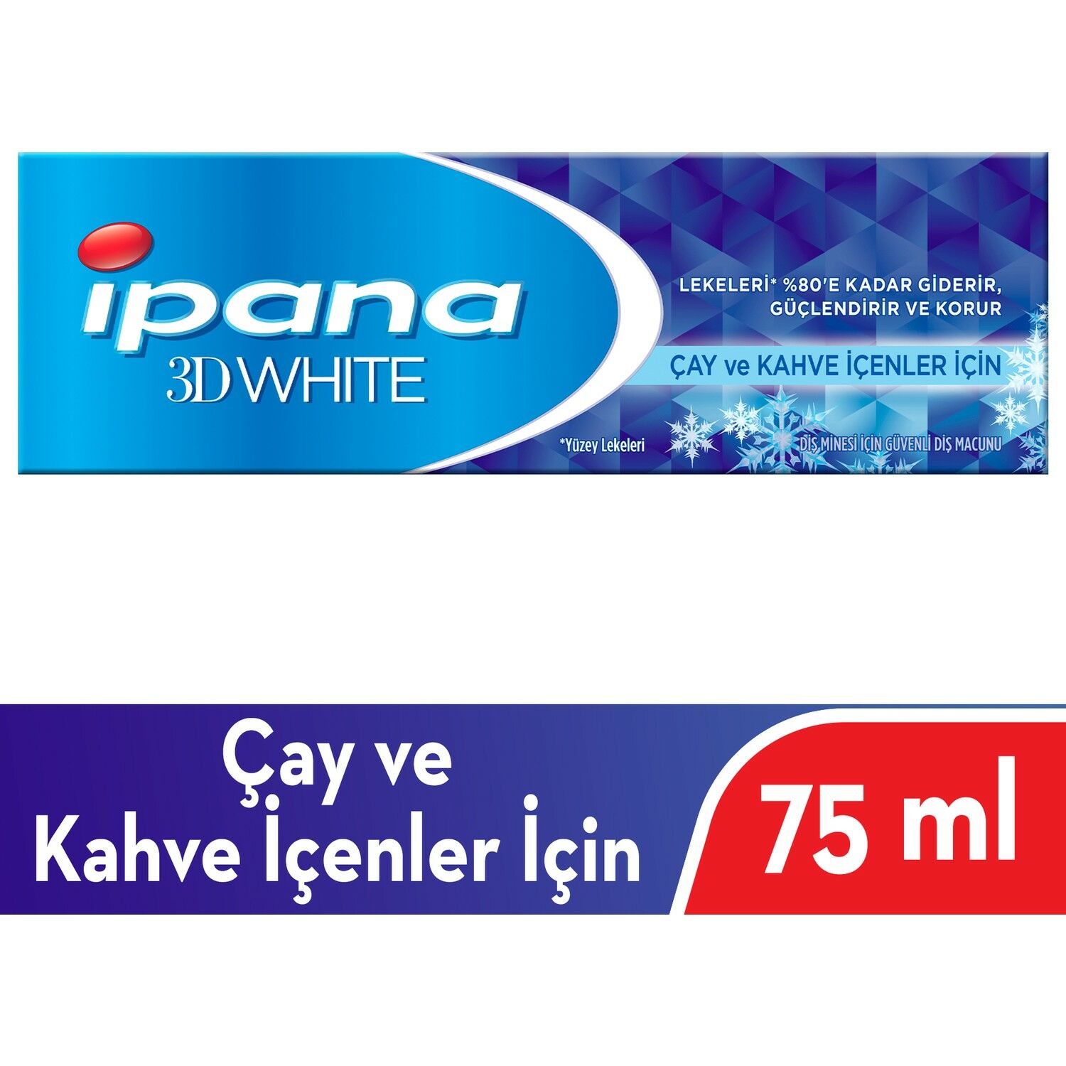 Ipana 3D White ve Çay ve Kahve İçenler İçin Canlandıran Ferahlık Diş Macunu 75 ml
