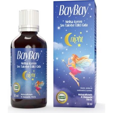 Baybay Night Melisa İçeren Bitkisel Damla 50 ml - 2 Adet