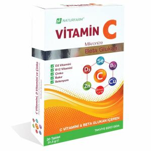 Naturfarm Vitamin C Mikronize Beta Glukan 30 Tablet
