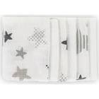 Moje Müslin Ağız Bezi 6'lı Deniz Yıldızı Gri