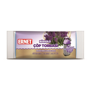Ernet Çöp Torbasi Büzgülü Büyük 15'Li Çilek 2102E