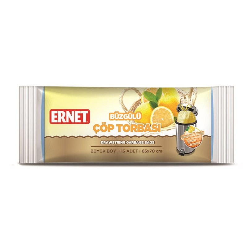 Ernet Çöp Torbasi Büzgülü Büyük 15'Li Lavanta 2104E