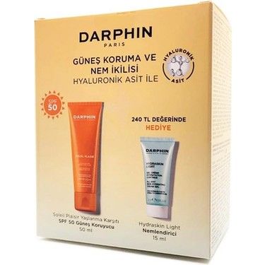Darphin Güneş Seti 2023 - Soleil Plaisir SPF50 50 ml + Hydraskin Light Cream 15 ml