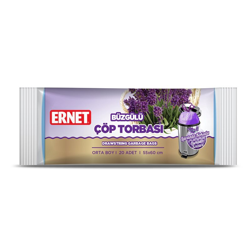 Ernet Çöp Torbasi Büzgülü Orta 20'Li Çilek 2103E