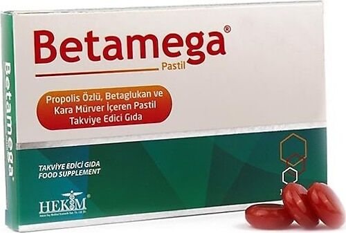 Betamega Kara Mürver Beta Glukan Propolis C Vitamini Pastil 15'li