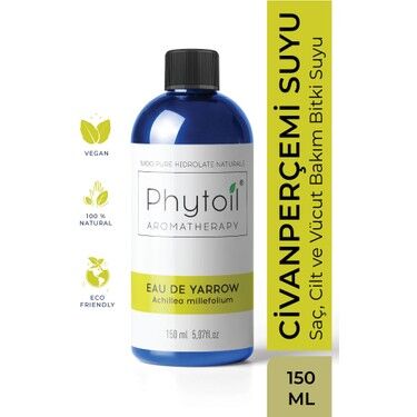 Phytoil Eau De Yarrow Civan Perçemi Suyu Saç Cilt ve Vücut Bakım Bitki Suyu 150 ml