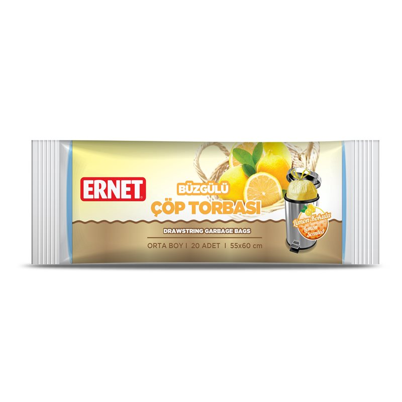 Ernet Çöp Torbasi Büzgülü Orta 20'Li Lavanta 2105E