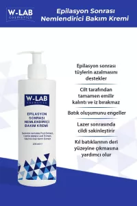 W-Lab Kozmetik Epilasyon Sonrası Nemlendirici Bakım Kremi 200 ml