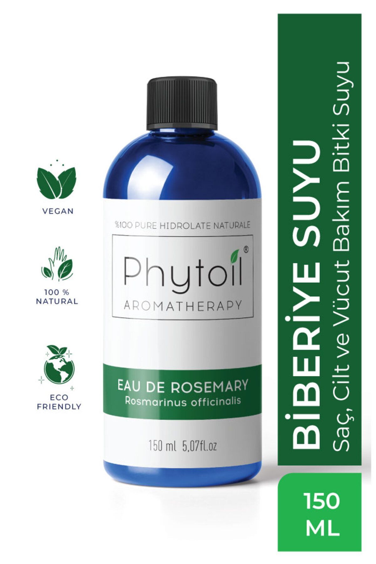 Phytoil Eau De Rosemary Biberiye Suyu Saç Cilt ve Vücut Bakım Bitki Suyu 150 ml