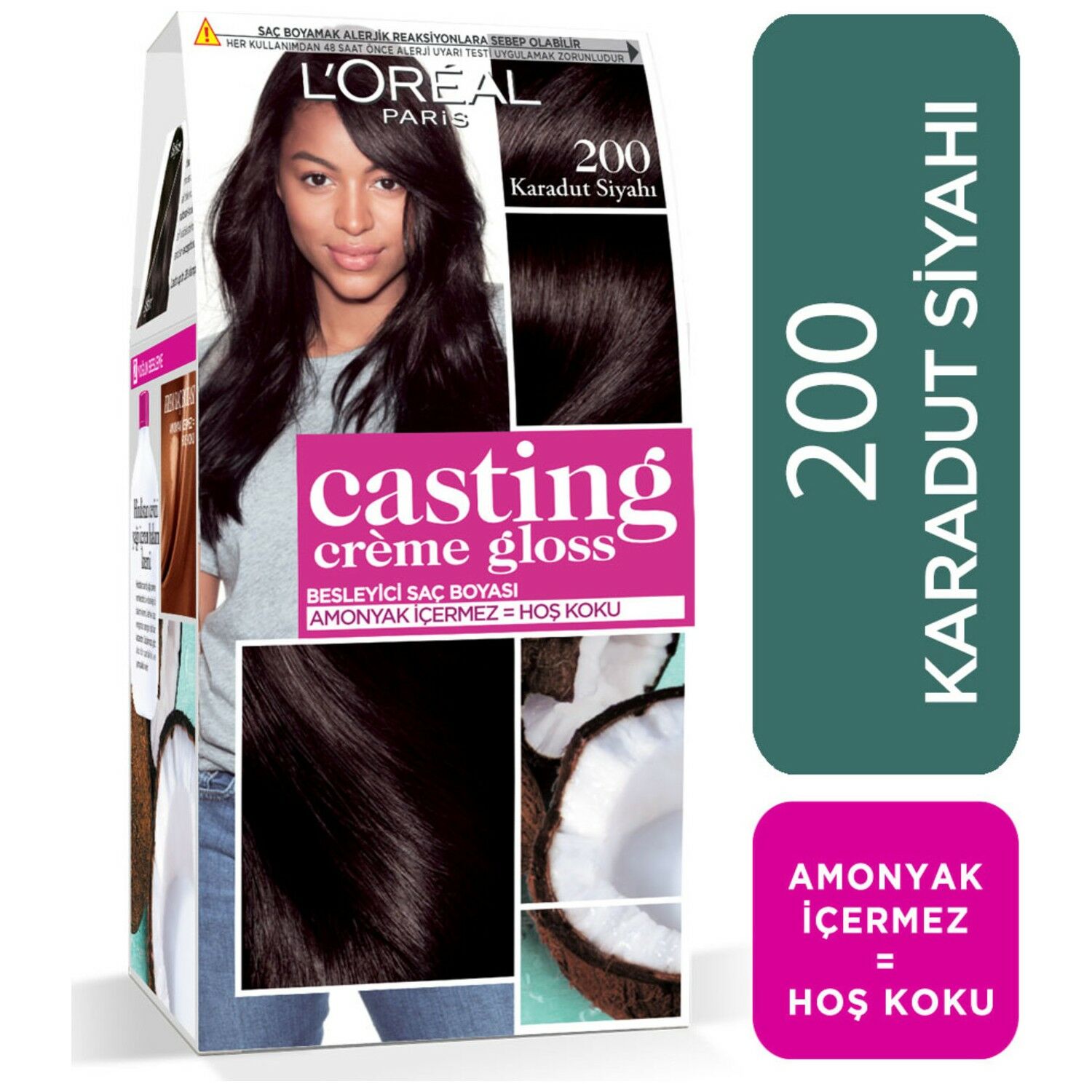 L'Oreal Paris Karadut Siyahı Saç Boyası - Casting Creme Gloss 200