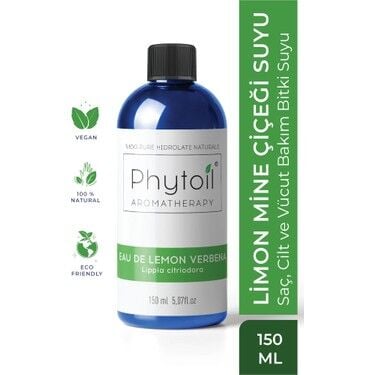 Phytoil Eau De Lemon Verbena Mine Çiçeği Suyu Saç Cilt ve Vücut Bakım Bitki Suyu 150 ml