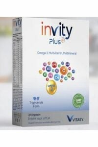 İnvity Plus Omega-3 Multivitamin ve Multimineral 30 Kapsül