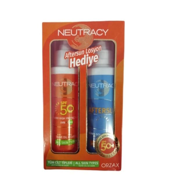 Neutracy Güneş Koruyucu Set Tüm Ciltler İçin - Güneş Losyonu SPF50+ 150 ml + Bronzlaştırıcı Yağ150 ml