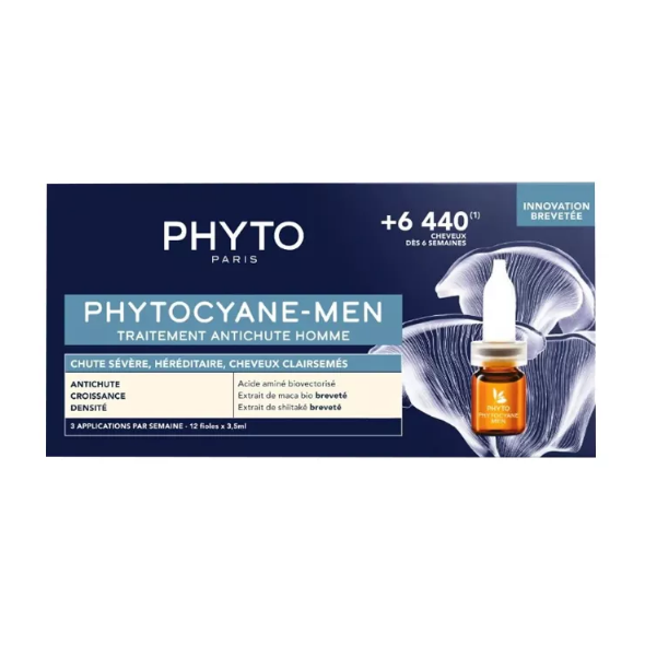 Phyto Cyane Erkek Tipi Kronik Saç Dökülmesine Karşı Bakım Serumu 12'li 3,5 ml