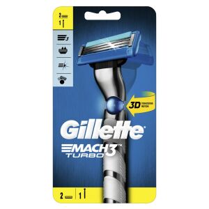 Gillette Mach3 Turbo Tıraş Makinesi 2 Yedekli