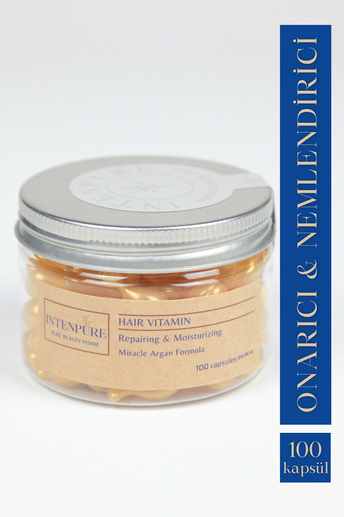 Intenpure Argan Yağı İle Zenginleştirilmiş Saç Vitamini Altın Kapsül Mucizesi 10 Kapsül