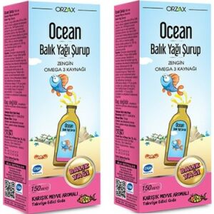 Ocean Balık Yağı Şurubu Karışık Meyve Aromalı 150 ml - 2 Adet