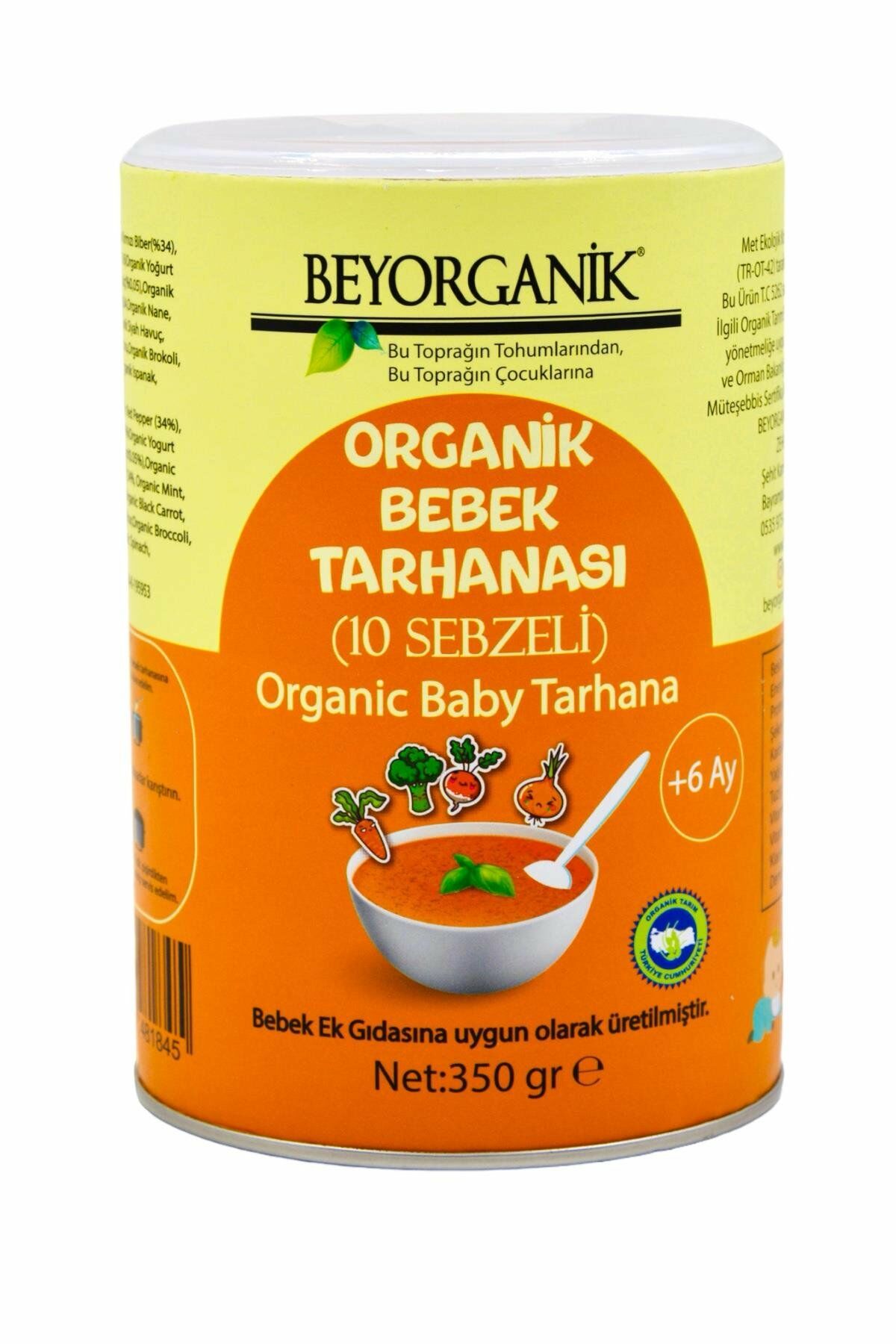 Beyorganik Bebek Ek Gıdası Organik Bebek Tarhanası 10 Sebzeli 350 gr