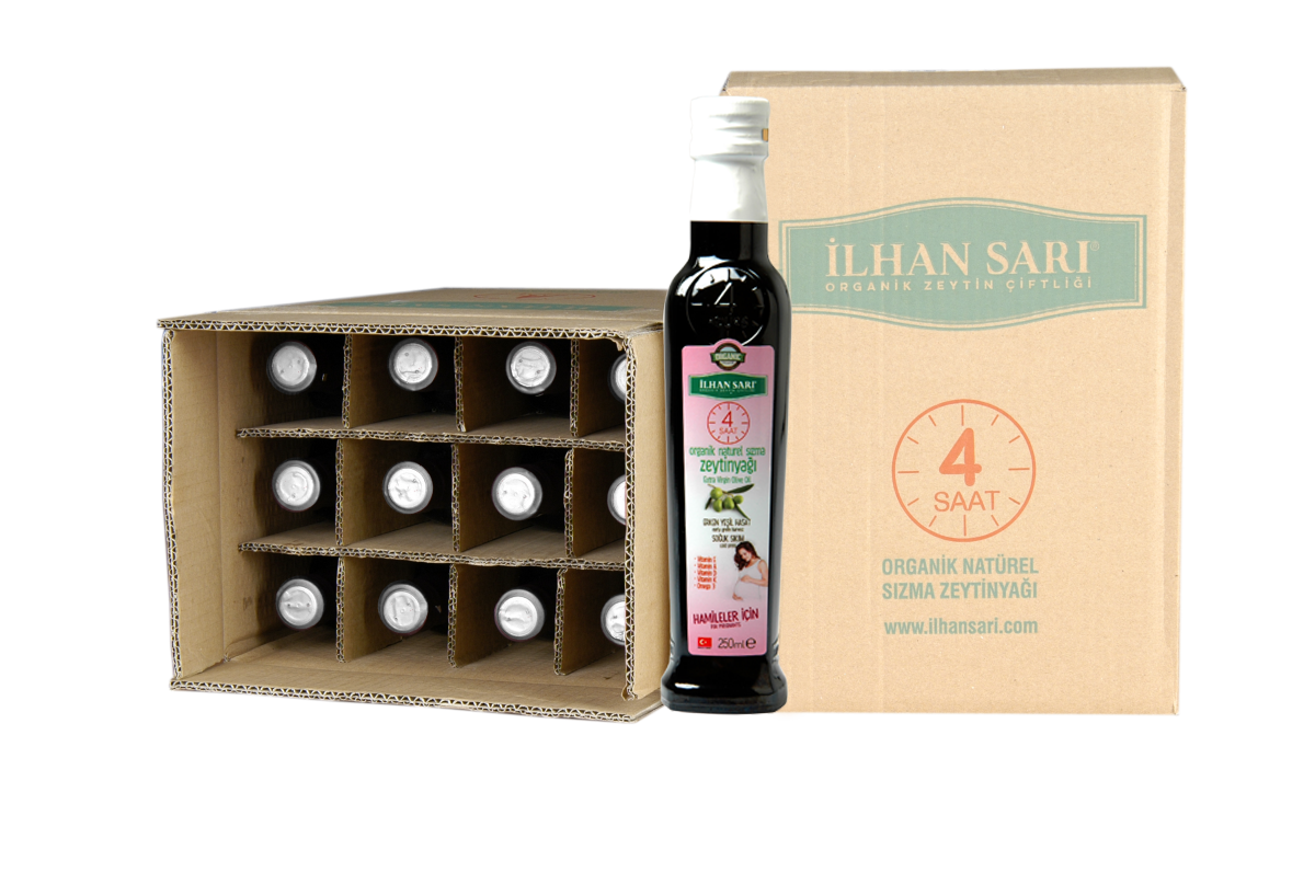 İlhan Sarı Hamileler İçin Erken Yeşil Hasat 4 Saat Organik Natürel Sızma Zeytinyağı 250 ml