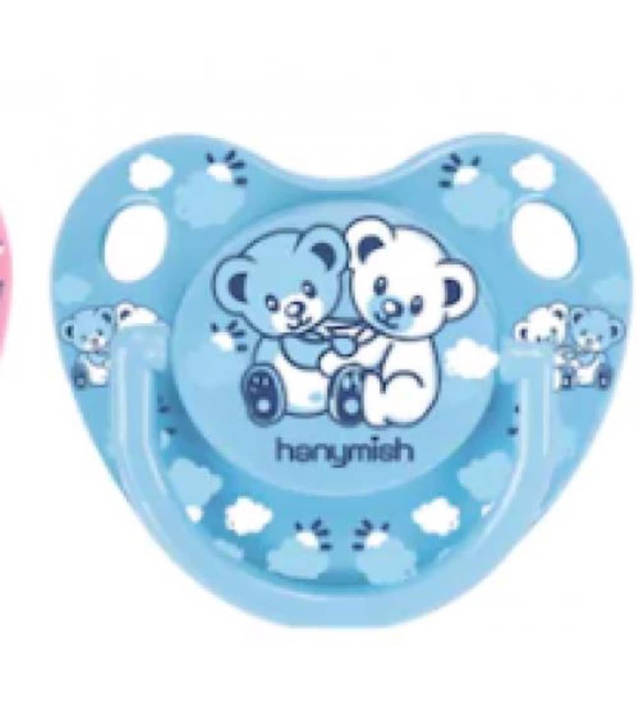 Hanymish Rainbow Silikon Damaklı Emzik No: 1 Mavi