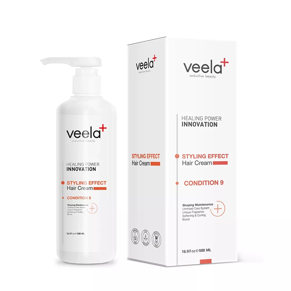 Veela Zor Şekillenen Saçlar İçin Durulanmayan Şekillendirici Saç Kremi 500 ml