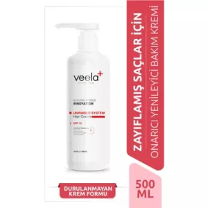 Veela Zayıflamış Saçlar İçin Durulanmayan Yenileyici Bakım Kremi 500 ml