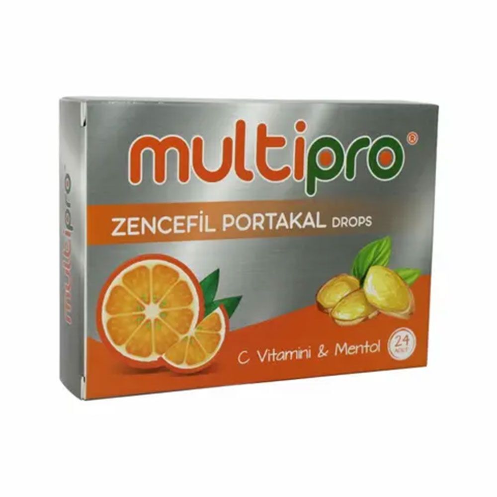 Multipro Zencefil Portakal Drops 24 Adet