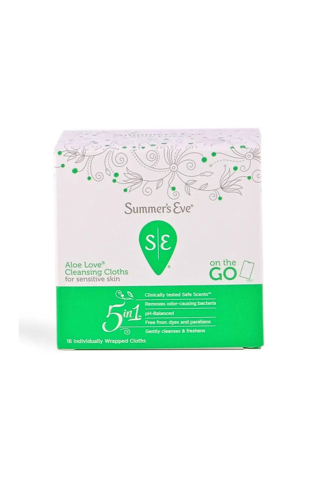 Summer's Eve Aloe Love Hassas Ciltler İçin Temizleme Bezleri 16 Adet