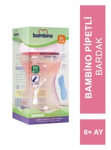 Bambino P6143 Pipetli Bardak 6 Ay+ 300 ml - Pembe