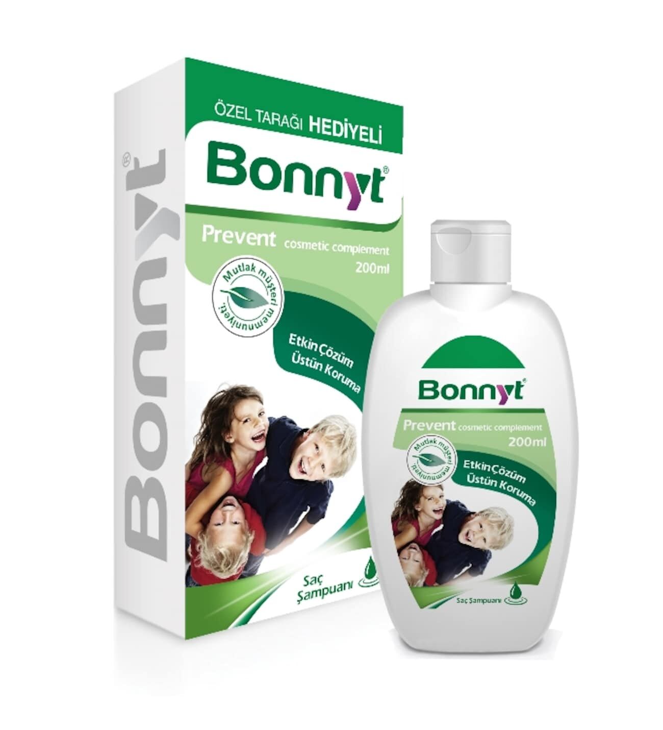 Bonnyt Set - Bit Şampuanı 200 ml + Bit Losyonu 100 ml + Metal Tarak Hediyeli - Kofre