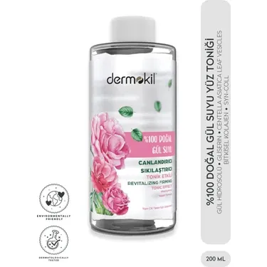 Dermokil Tonik Doğal Gül Suyu Özlü 200 ml