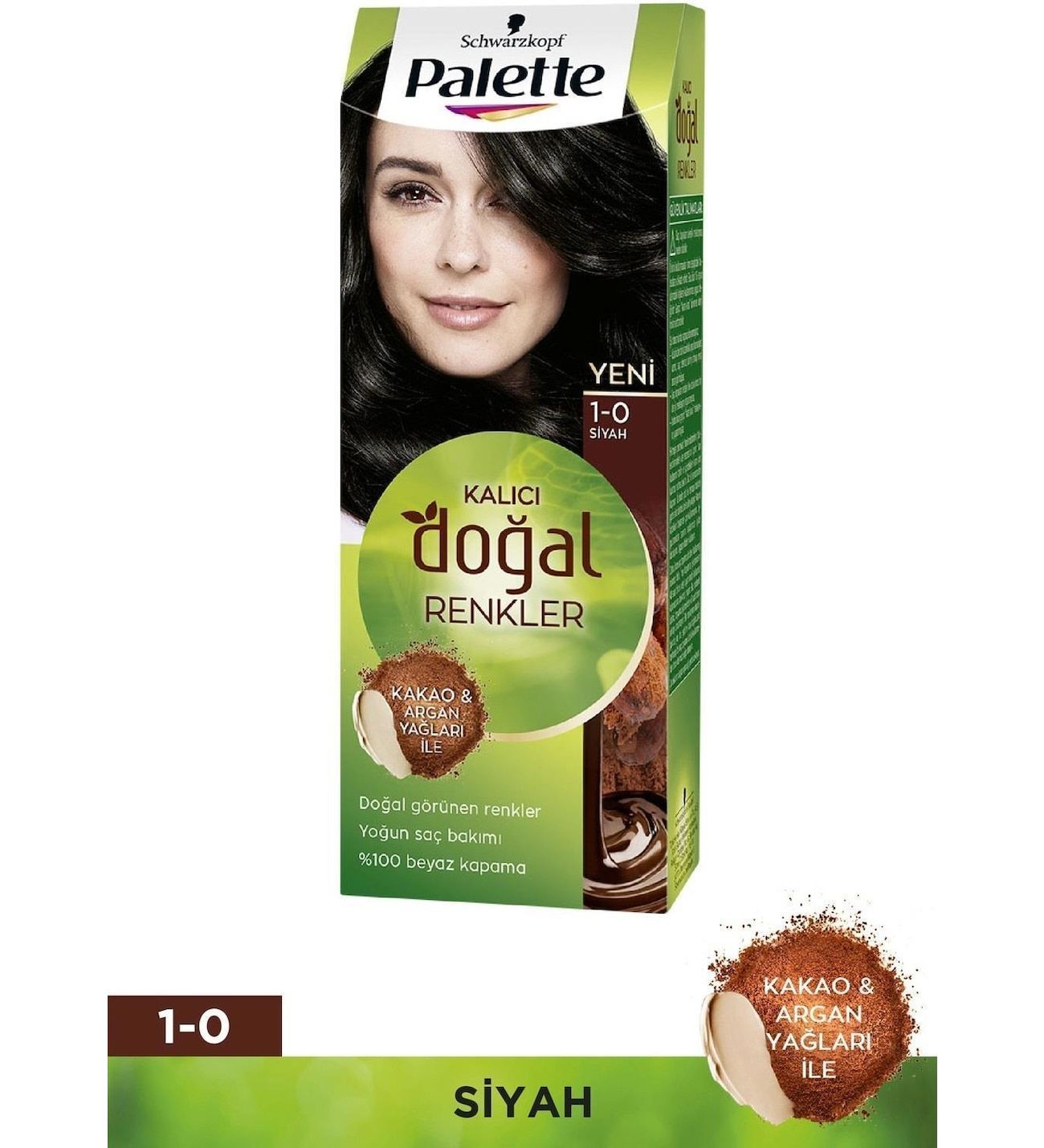 Palette Natural Doğal Renkler Saç Boyası 1-0 Siyah