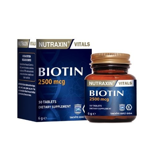 Nutraxin Biotin 2500 Mcg 50 Tablet