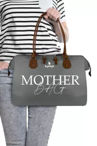 Stylo Byebye Mother Bag Anne Bebek Bakım ve Kadın Çantası Gri
