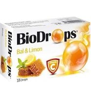 Biodrops Ballı Limonlu C Vitaminli Pastil 18'li