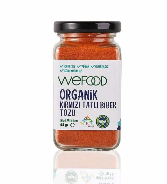 Wefood Organik Tatlı Kırmızı Toz Biber  65 gr